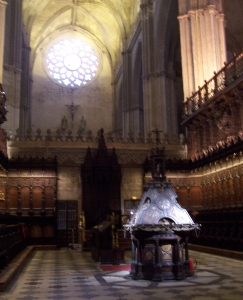 inside Sevilla Cathedral