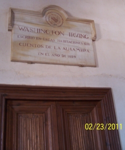 Washington Irving plaque