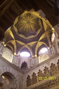 ceiling above mihrab