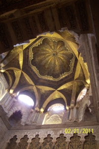 ceiling above mihrab