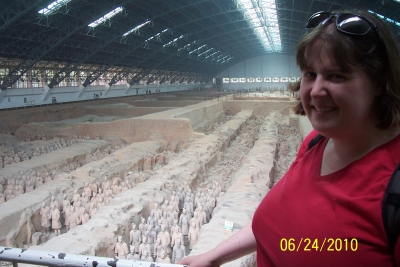 KG at Pit 1 of the Terracotta Warriors