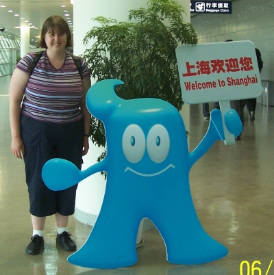 KG at the Shanghai airport with Haibao!