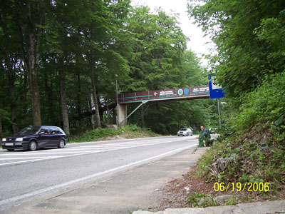 The pedestrian overpass