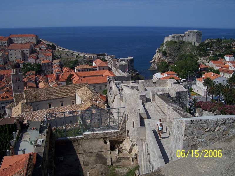 View of the walls from Minčeta Fortress