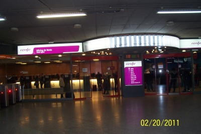 ticket counter at Atocha