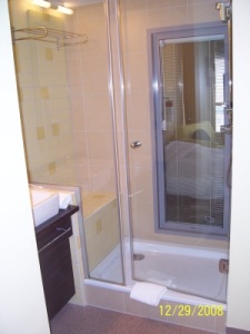 The see-through shower!