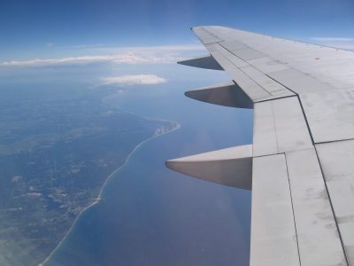 View of the shore of Lake Michigan